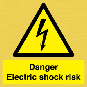 Danger Electric shock risk